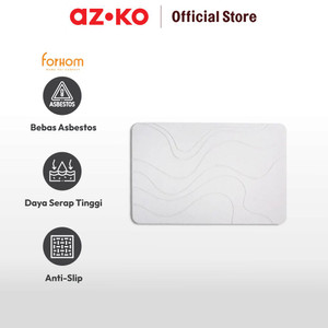 AZKO Forhom 60x40 Cm Keset Kamar Mandi Diatomite Hard Engraved - Krem