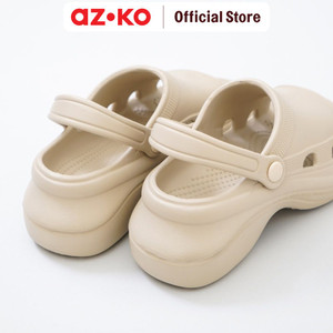 AZKO Ataru Ukuran 36-37 Sandal Wanita Clogs Wedges Sling Back - Krem