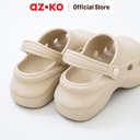 AZKO Ataru Ukuran 36-37 Sandal Wanita Clogs Wedges Sling Back - Krem