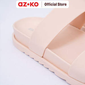 AZKO Ataru Ukuran 41 Sandal Wanita Double Stripe - Pink Nude