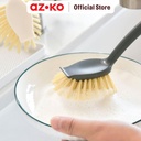 AZKO Ataru Sikat Piring Multifungsi Minimalis Oval - Abu-Abu Tua