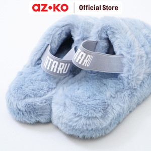 AZKO Ataru Ukuran 40/41 Sandal Wanita Fur - Biru