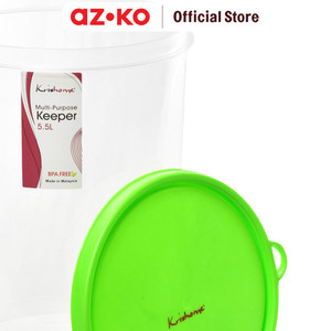 AZKO Krishome 5.5 Ltr Tempat Makan Round - Hijau