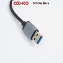AZKO Ataru Usb 3.0 To 4 Usb Hub 3.0 Adapter - Abu-Abu
