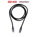 AZKO Ataru Kabel Charger Nylon Braided Type C To Lightning - Abu-Abu