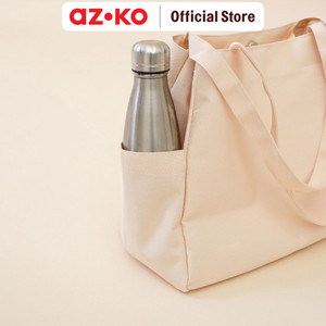 AZKO Ataru Tote Bag Canvas Extendable - Krem