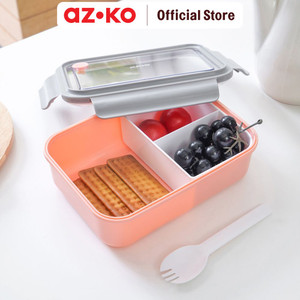 AZKO Kris 1.25 ltr Kotak Makan 3 Sekat Plastik - Pink