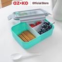 AZKO Kris 1.25 ltr Kotak Makan 3 Sekat Plastik - Hijau