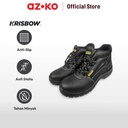 AZKO Krisbow Ukuran 42 Argon Sepatu Pengaman 6 Inci - Hitam