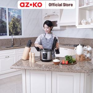 AZKO Kris 1 ltr Deluxe Rice Cooker - Silver