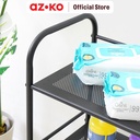 AZKO Stora 40x28.4x74 Cm Rak Troli 3 Tingkat - Hitam
