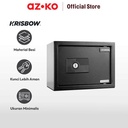 AZKO Krisbow 23X17X17 cm Brankas Besi 17Ck 1/3 mm - Hitam
