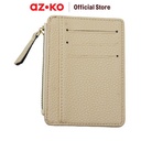 AZKO Ataru Dompet Kartu Dengan Zipper Pu - Krem