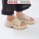 AZKO Ataru Ukuran 36-37 Sandal Wanita Clogs Wedges Sling Back - Krem