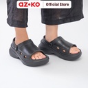 AZKO Ataru Ukuran 40-41 Sandal Wanita Clogs Wedges Sling Back - Hitam