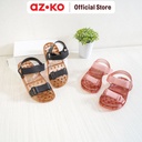 AZKO Ataru Ukuran 40 Sandal Wanita Wide - Cokelat/Hitam