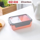 AZKO Kris 1.25 ltr Kotak Makan 3 Sekat Plastik - Pink