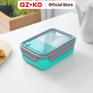 AZKO Kris 1.25 ltr Kotak Makan 3 Sekat Plastik - Hijau
