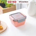 AZKO Kris 1.1 ltr Kotak Makan 3 Sekat Dengan Wadah Saus - Pink
