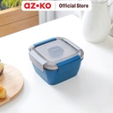 AZKO Kris 1.1 ltr Kotak Makan 3 Sekat Dengan Wadah Saus - Biru