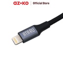 AZKO Ataru Kabel Charger Nylon Braided Type C To Lightning - Abu-Abu
