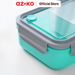 AZKO Kris 1.25 ltr Kotak Makan 3 Sekat Plastik - Hijau