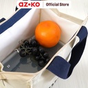 AZKO Ataru Tas Bekal Makanan Break Motif Print - Krem Beige