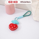 AZKO Ataru Gantungan Kunci Strawberry Cushion Chain - Merah