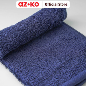 AZKO Ataru 25x25 Cm Handuk Wajah Plain Katun - Biru Navy