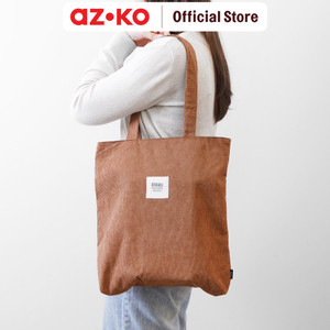 AZKO Ataru Tote Bag Corduroy - Cokelat