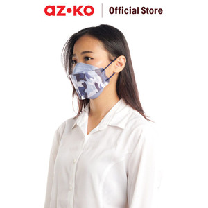 AZKO Ataru Kyou Masker Pelindung 4 Lapis Kf94 Camo - Biru Muda