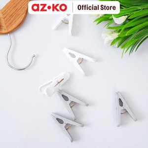 AZKO Ataru Set 16 Pcs Jepitan Pakaian - Abu-Abu/Putih