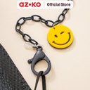 AZKO Ataru Strap Masker Chain Smiley - Hitam