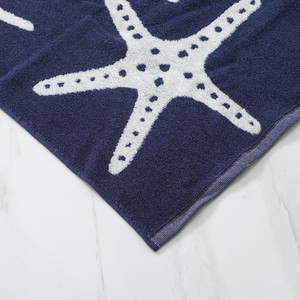 AZKO Ataru 40x60 Cm Keset Kamar Mandi Katun Jq - Biru Navy