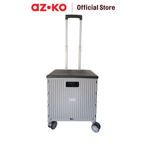 AZKO Maxb Troli Lipat Portabel 4 Roda 30 Kg - Abu-Abu