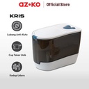 AZKO Kris 10 Kg Tempat Beras - Hitam/Putih