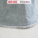 AZKO Ataru Topi Bucket Denim Fringe Hem - Biru Muda