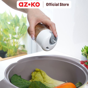 AZKO Ataru Tempat Bumbu Dapur Press - Putih
