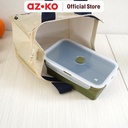 AZKO Ataru Tas Bekal Makanan Break Motif Print - Krem Beige