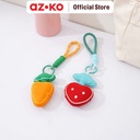 AZKO Ataru Gantungan Kunci Strawberry Cushion Chain - Merah