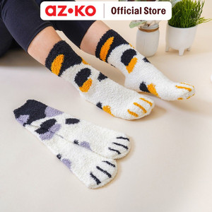 AZKO Ataru Set 2 Pasang Kaos Kaki Motif Paws