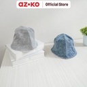 AZKO Ataru Topi Bucket Denim Fringe Hem - Biru Muda