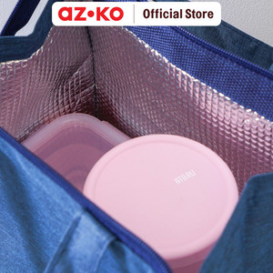 AZKO Ataru Tas Bekal Makanan Thermal Slim - Biru Navy