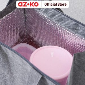 AZKO Ataru Tas Bekal Makanan Thermal Slim - Abu-Abu