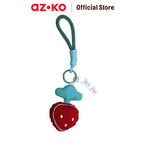 AZKO Ataru Gantungan Kunci Strawberry Cushion Chain - Merah