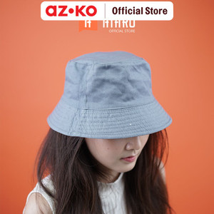 AZKO Ataru Topi Bucket Reversible - Biru/Abu-Abu