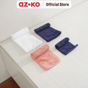 AZKO Ataru 25x25 Cm Handuk Wajah Plain Katun - Biru Navy