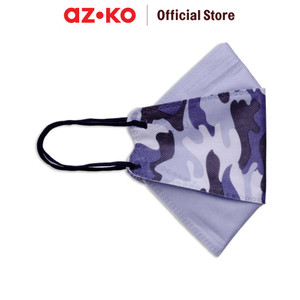 AZKO Ataru Kyou Masker Pelindung 4 Lapis Kf94 Camo - Biru Muda