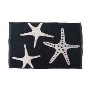 AZKO Ataru 40x60 Cm Keset Kamar Mandi Katun Jq - Biru Navy