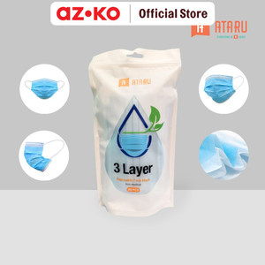 AZKO Ataru Set 25 Pcs Masker 3 Lapis Non Medis